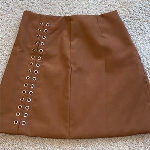Brown Suede Forever 21 Mini Skirt